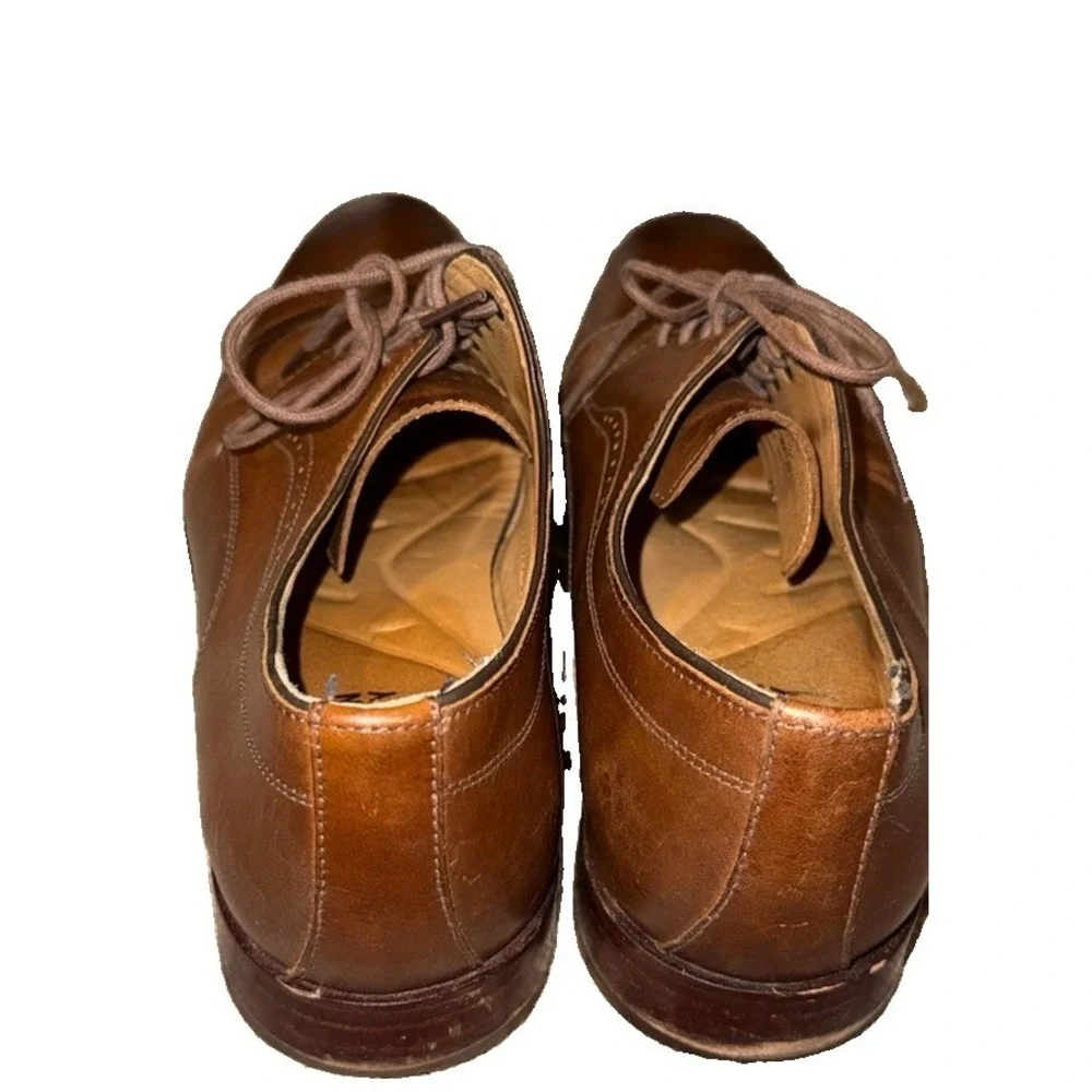 Johnson & Murphy Men's Leather Shoes Sz US 9 1/2 M Brazil Brown